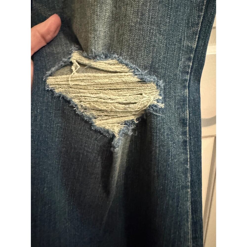 Torrid New Super-Flare Mid-Rise Vintage Stretch Jeans Destructed Plus 24 Tall - Picture 5 of 10